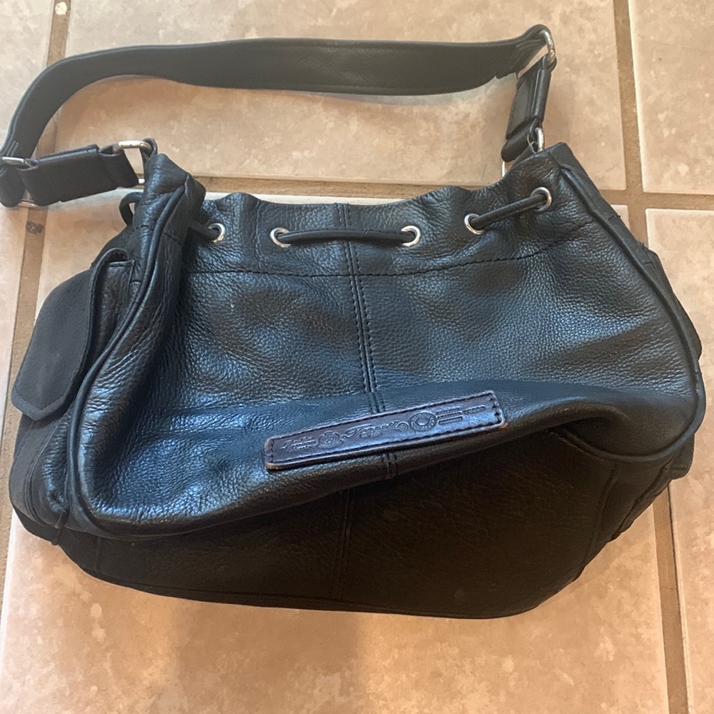 Fossil Leather Drawstring Bag - Picture 3 of 8